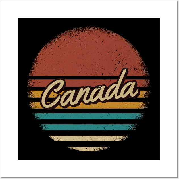 Canada Vintage Text Wall Art by JamexAlisa